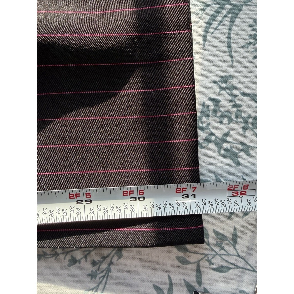 Vintage B. Smart Y2K Women's Black Pink Pinstripe Pants Size 11/12 Straight Leg - Picture 10 of 10